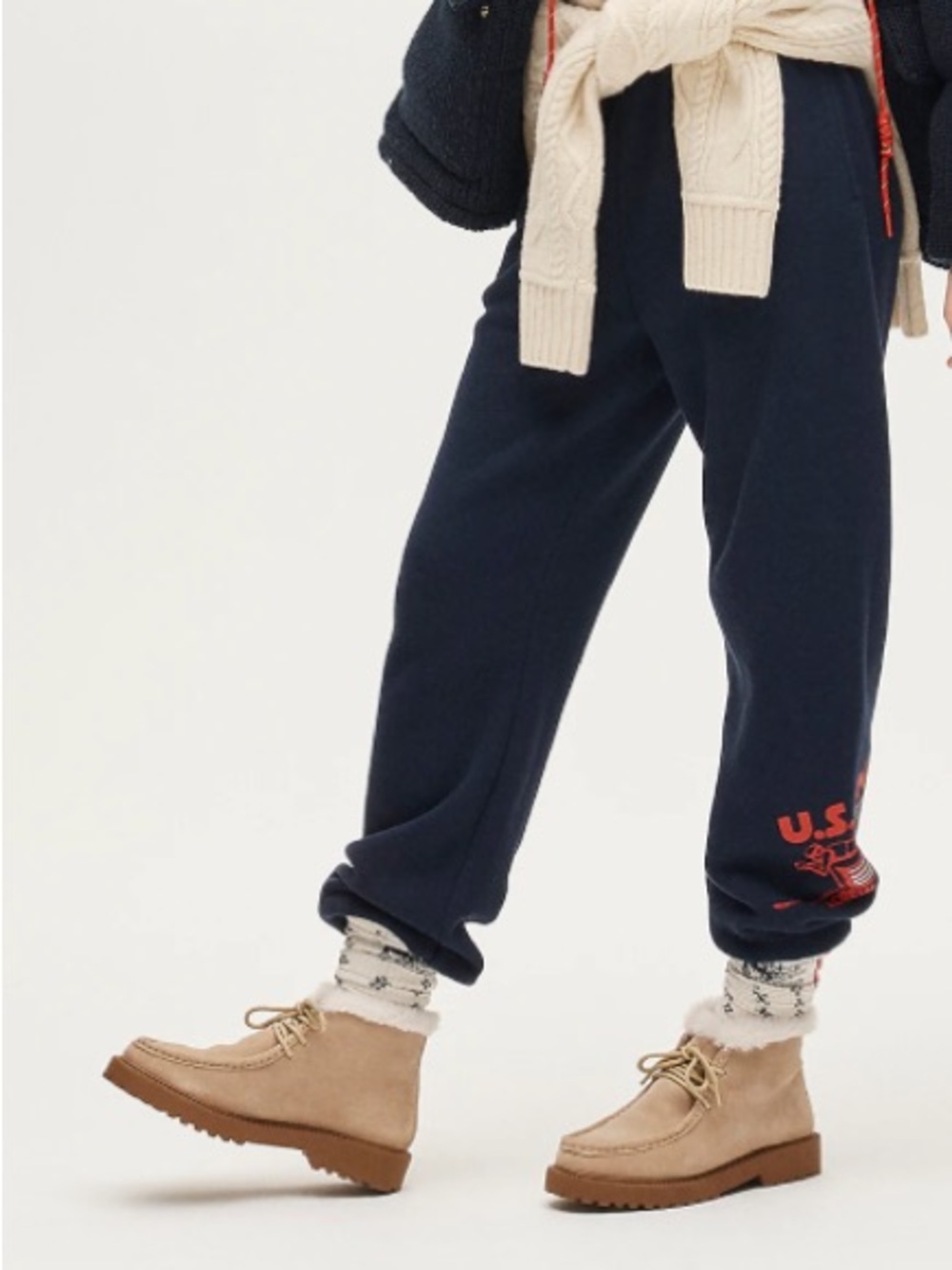 U.S. Ski & Snowboard by J.Crew heritage terry graphic jogger pant - navy - Picture 2 of 11